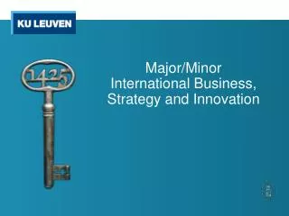 Major/Minor International Business, Strategy and Innovation