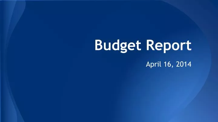 budget report