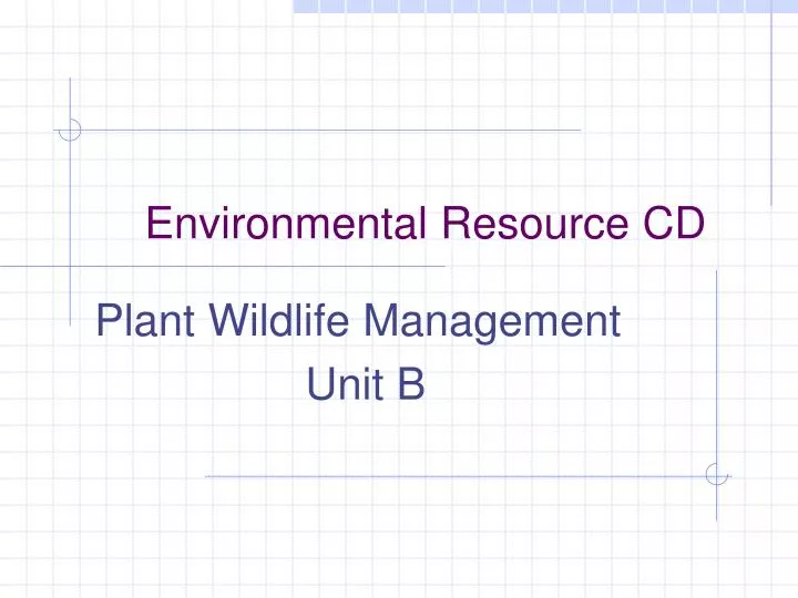 environmental resource cd