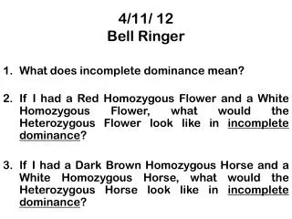 4/11/ 12 Bell Ringer