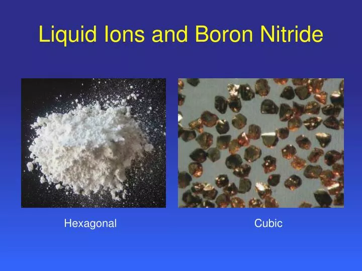 liquid ions and boron nitride