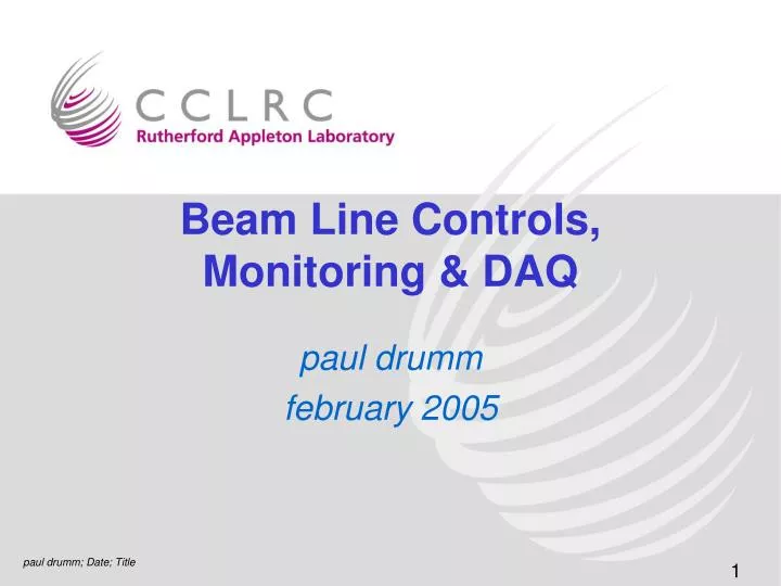 beam line controls monitoring daq