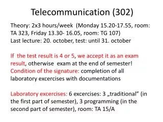 Telecommunication (302)
