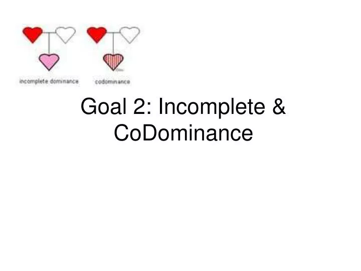 goal 2 incomplete codominance