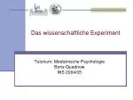 Das wissenschaftliche Experiment - slide 1