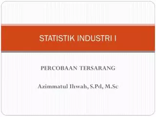 statistik industri i