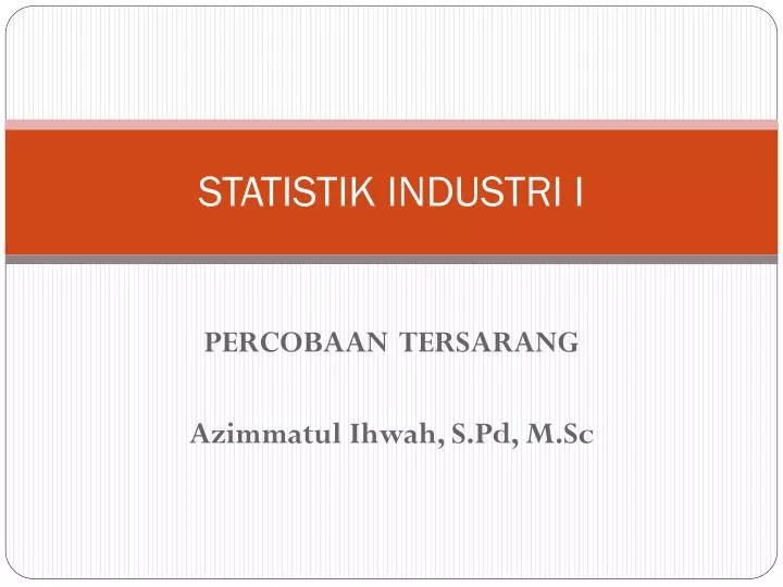 statistik industri i
