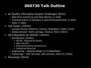 060730 Talk Outline