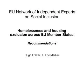 EU Network of Independent Experts on Social Inclusion