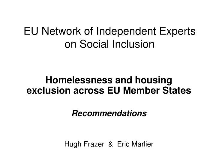 eu network of independent experts on social inclusion