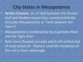 City-States in Mesopotamia