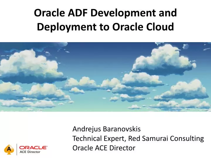 oracle adf development and deployment to oracle cloud