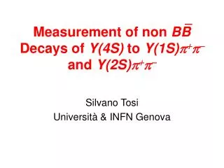 Measurement of non BB Decays of Y(4S) to Y(1S) ? + ? ? and Y(2S) ? + ? ?