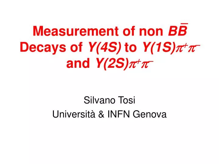 measurement of non bb decays of y 4s to y 1s and y 2s