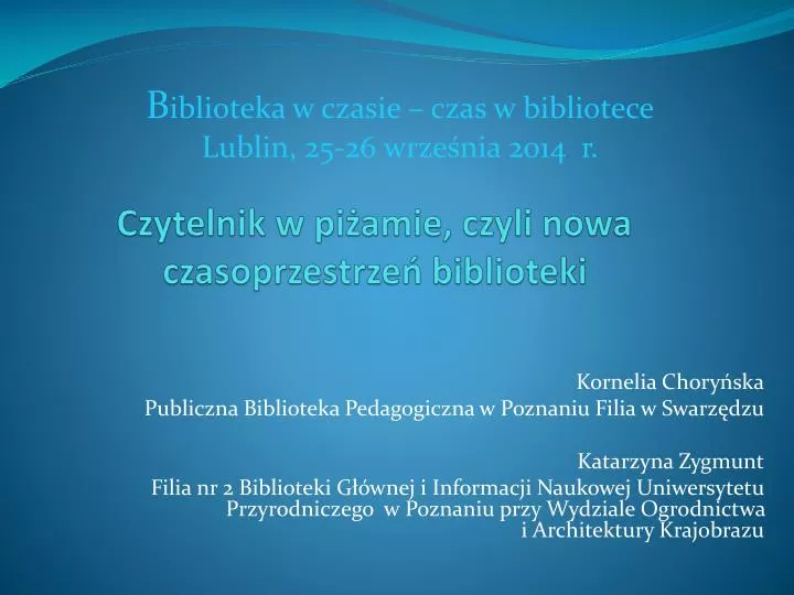 czytelnik w pi amie czyli nowa czasoprzestrze biblioteki