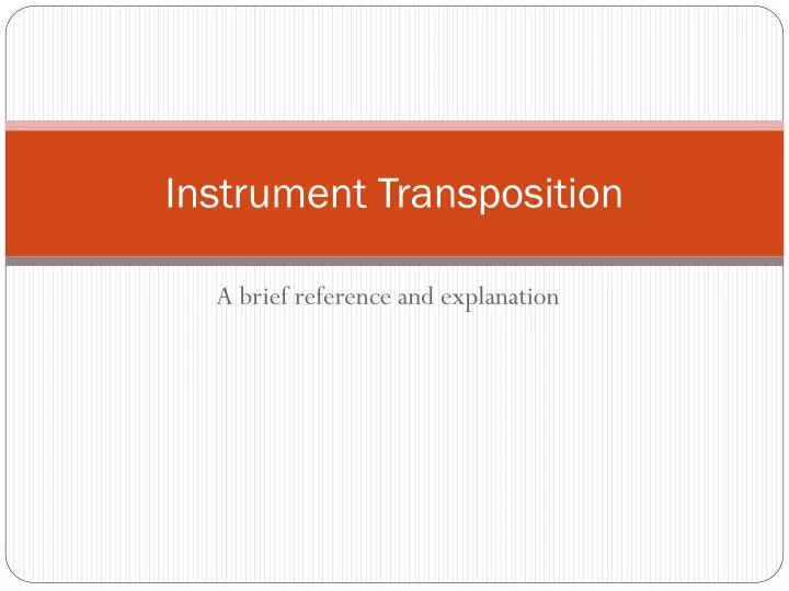 instrument transposition
