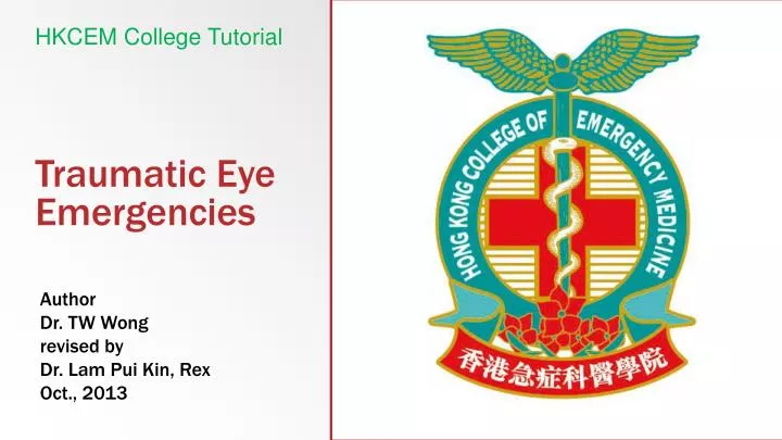 traumatic eye emergencies