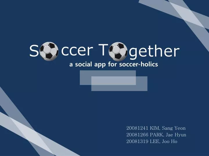 a social app for soccer holics