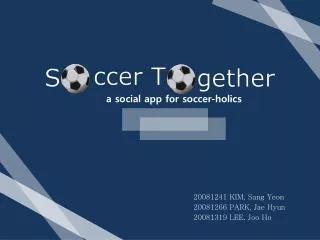 a social app for soccer- holics