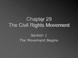 chapter 29 the civil rights movement
