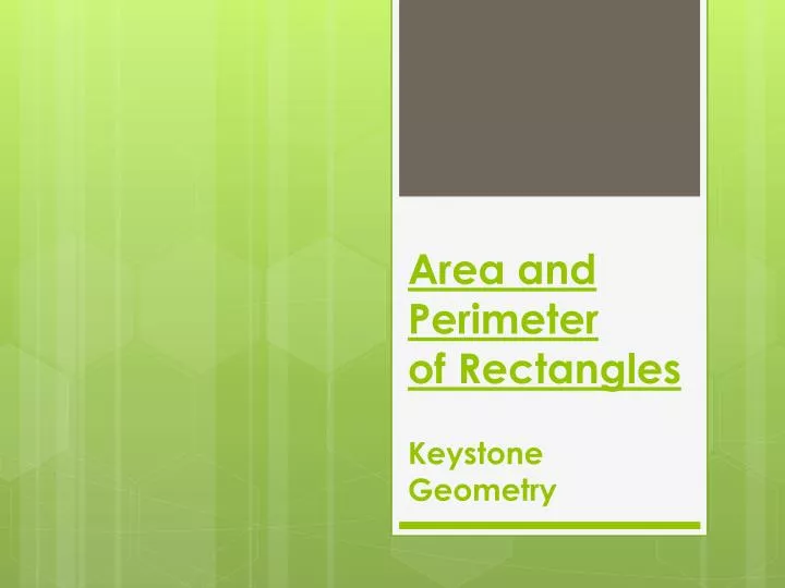 area and perimeter of rectangles keystone geometry