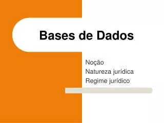 bases de dados