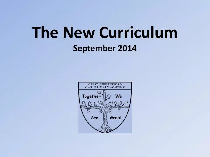 the new curriculum september 2014