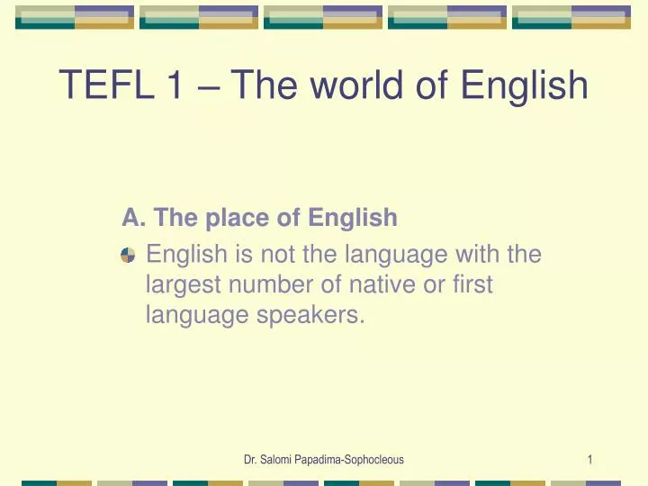 tefl 1 the world of english