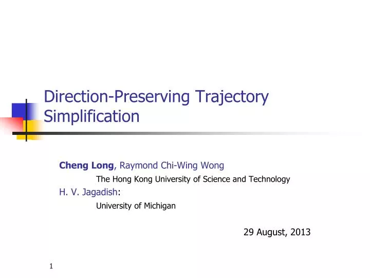 direction preserving trajectory simplification
