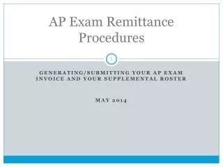 AP Exam Remittance Procedures