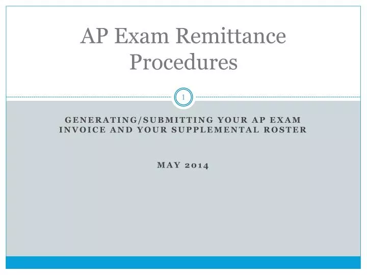ap exam remittance procedures
