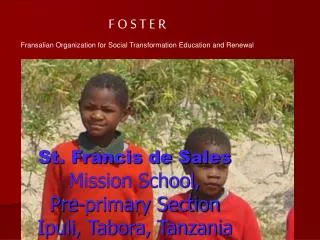 St. Francis de Sales Mission School, Pre-primary Section Ipuli, Tabora, Tanzania
