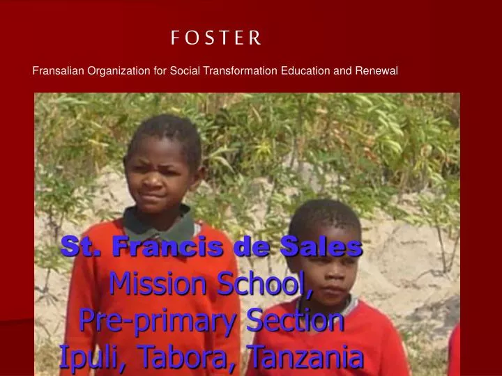 st francis de sales mission school pre primary section ipuli tabora tanzania