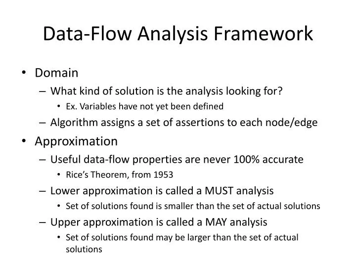 data flow analysis framework