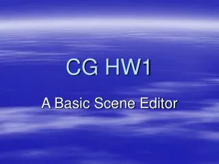 CG HW1