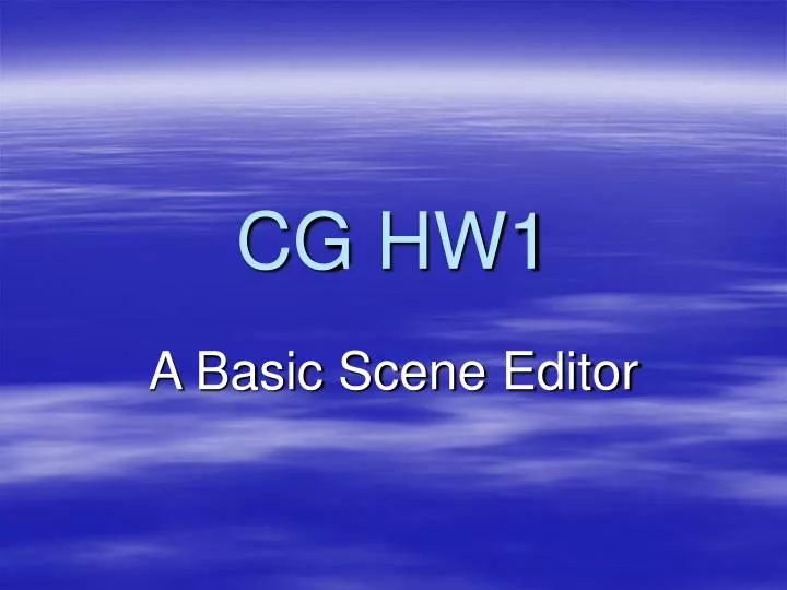 cg hw1