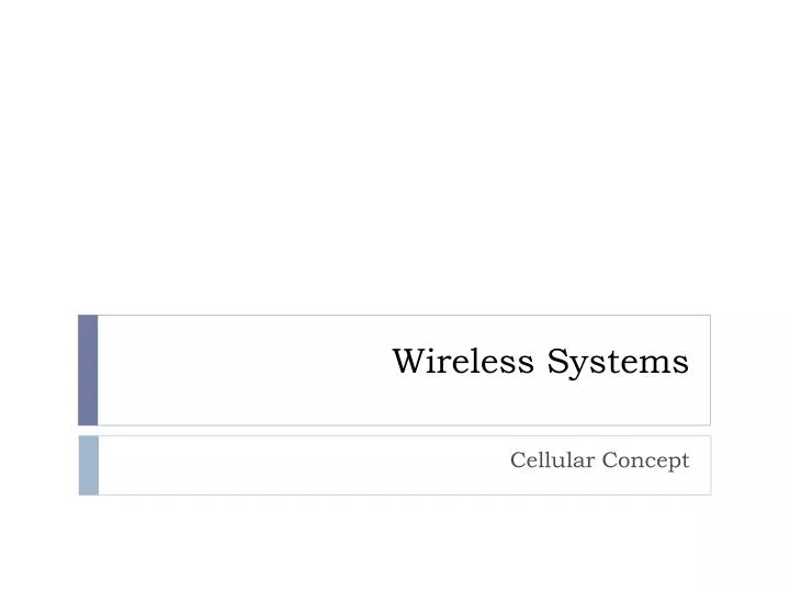 wireless systems