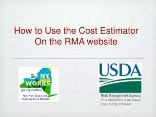 How to Use the Cost Estimator On the RMA website