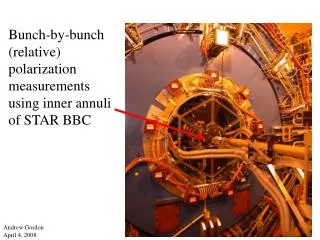 Bunch-by-bunch (relative) polarization measurements using inner annuli of STAR BBC