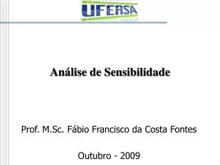 an lise de sensibilidade