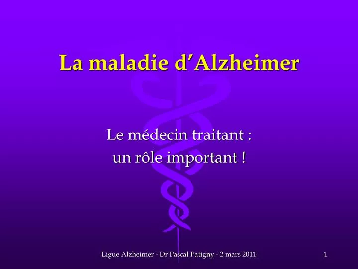 la maladie d alzheimer