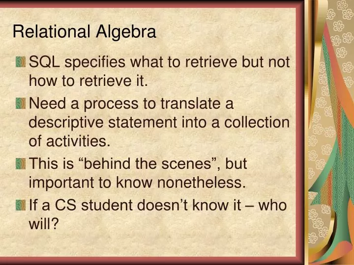 relational algebra