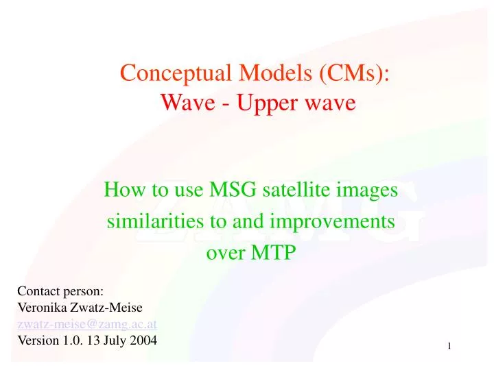 conceptual models cms wave upper wave