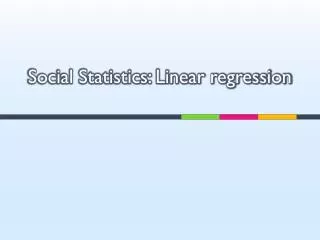 Social Statistics: Linear regression