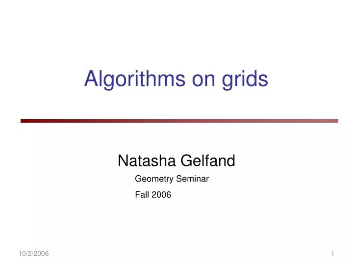 algorithms on grids