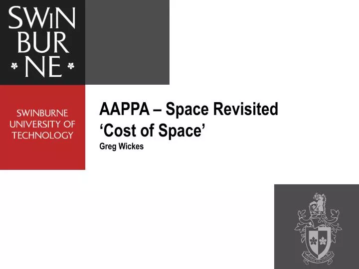 aappa space revisited cost of space greg wickes