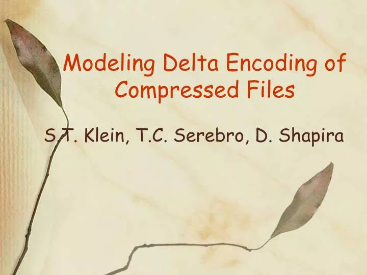 modeling delta encoding of compressed files