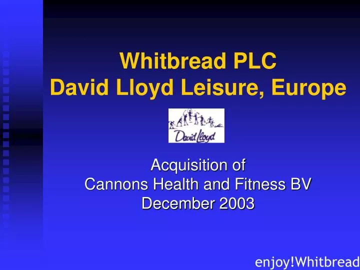 whitbread plc david lloyd leisure europe
