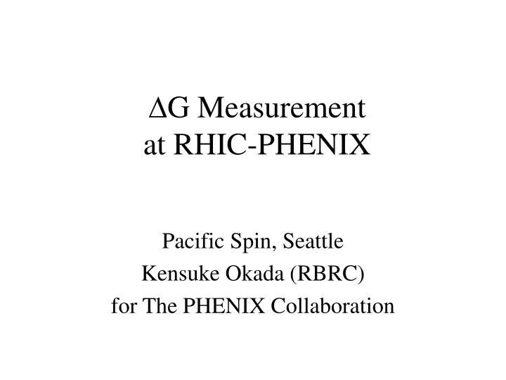 d g measurement at rhic phenix