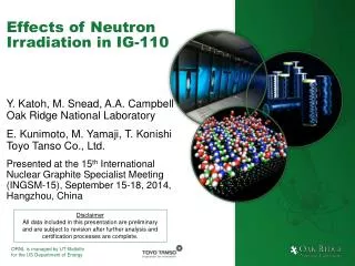 Effects of Neutron Irradiation in IG-110